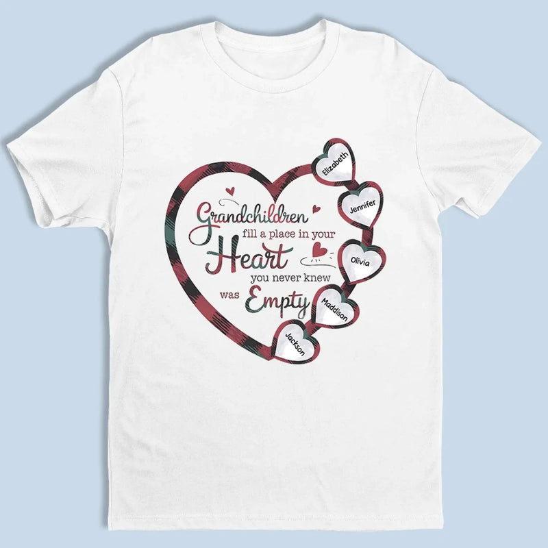 Forever In Grandmother's Heart - Family Personalized Custom Unisex T-shirt, Premium T-shirt, Hoodie - Gift For Grandma, Grandpa, Grandkid