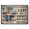 Love Grows Stronger With Every Gray Hair - Couple Personalized Custom Home Decor Metal Sign - House Warming Gift For Husband Wife, Anniversary