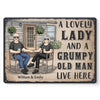 Love Grows Stronger With Every Gray Hair - Couple Personalized Custom Home Decor Metal Sign - House Warming Gift For Husband Wife, Anniversary