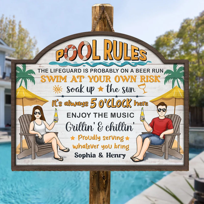 Cannonballs And Kisses - Couple Personalized Custom Home Decor Wood Sign - Gift For Husband Wife, Anniversary