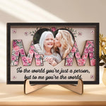 Custom Photo You Are My Heart’s Greatest Treasure - Family Personalized Custom 2-Layered Wooden Plaque With Stand - Gift For Mom, Daughter
