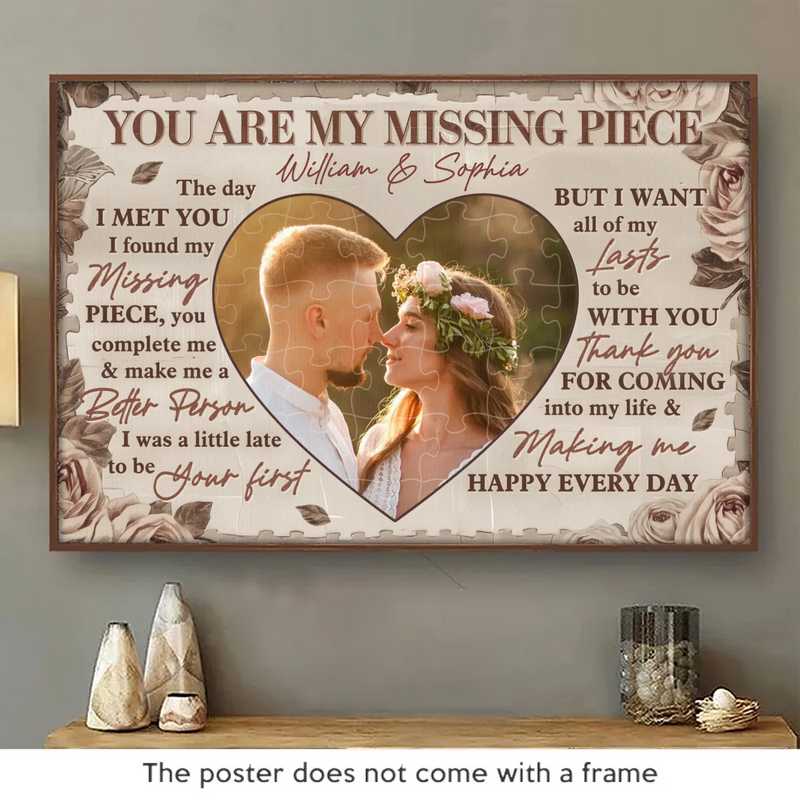 Custom Photo You Make Me Whole
- Couple Personalized Custom Horizontal Poster - Gift For Husband, Wife, Couple
