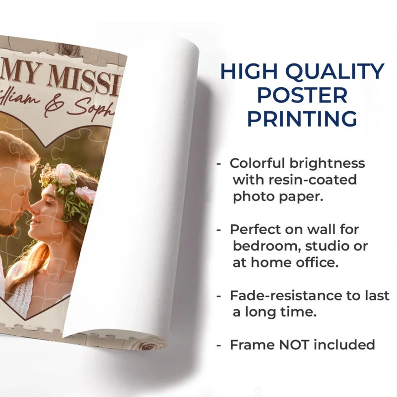 Custom Photo You Make Me Whole
- Couple Personalized Custom Horizontal Poster - Gift For Husband Wife, Anniversary