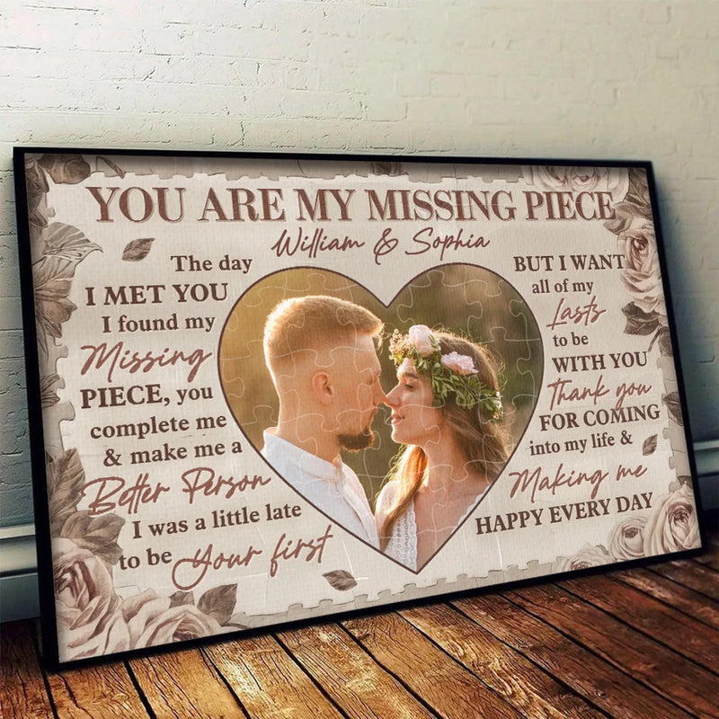 Custom Photo You Make Me Whole
- Couple Personalized Custom Horizontal Poster - Gift For Husband, Wife, Couple