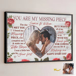 Custom Photo Together, We Are One - Couple Personalized Custom Horizontal Poster - Gift For Husband Wife, Anniversary