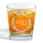 From The Reason You Drink - Family Personalized Custom Square Whiskey Glass - Gift For Family Members