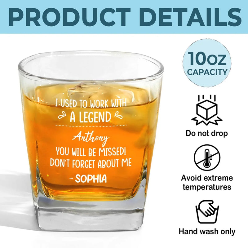 Give A Gift That Speaks Volumes - Coworker Personalized Custom Square Whiskey Glass - Appreciation, Retirement Gift For Coworkers, Work Friends, Colleagues