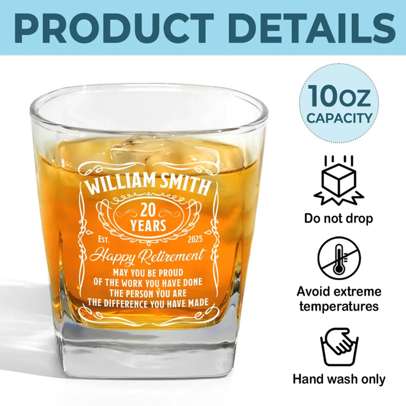 A Heartfelt Gesture For A Great Coworker - Coworker Personalized Custom Square Whiskey Glass - Appreciation, Retirement Gift For Coworkers, Work Friends, Colleagues