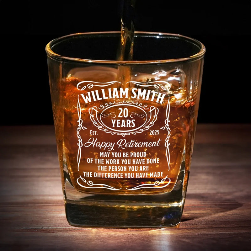 A Heartfelt Gesture For A Great Coworker - Coworker Personalized Custom Square Whiskey Glass - Appreciation, Retirement Gift For Coworkers, Work Friends, Colleagues