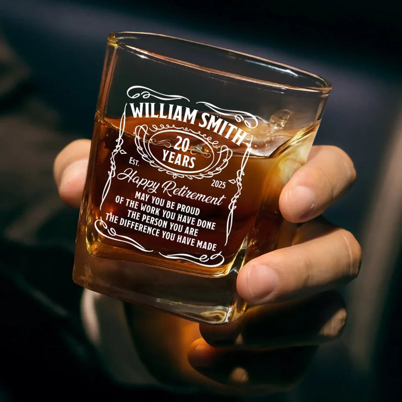 A Heartfelt Gesture For A Great Coworker - Coworker Personalized Custom Square Whiskey Glass - Appreciation, Retirement Gift For Coworkers, Work Friends, Colleagues