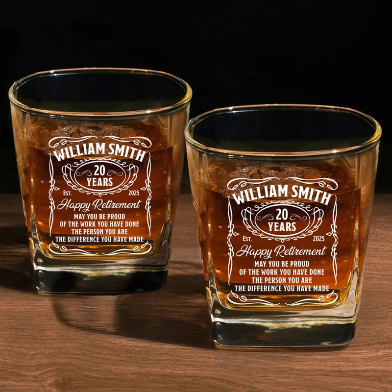 A Heartfelt Gesture For A Great Coworker - Coworker Personalized Custom Square Whiskey Glass - Appreciation, Retirement Gift For Coworkers, Work Friends, Colleagues