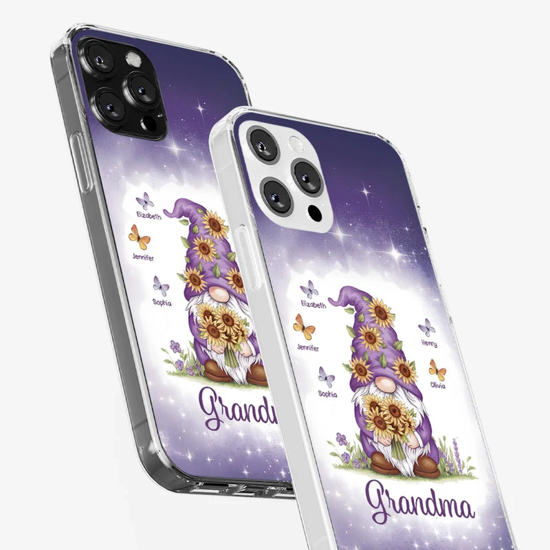 Love Grows Best In Grandma’s Arms - Family Personalized Custom Clear Phone Case - Gift For Grandma