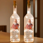 Custom Photo Always In My Heart, Never Far Away - Memorial Personalized Custom Bottle Lamp - Sympathy Gift For Family Members