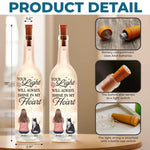 Wagging Tails In Heaven - Memorial Personalized Custom Bottle Lamp - Sympathy Gift For Cat Lovers