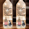 Wagging Tails In Heaven - Memorial Personalized Custom Bottle Lamp - Sympathy Gift For Pet Owners, Pet Lovers