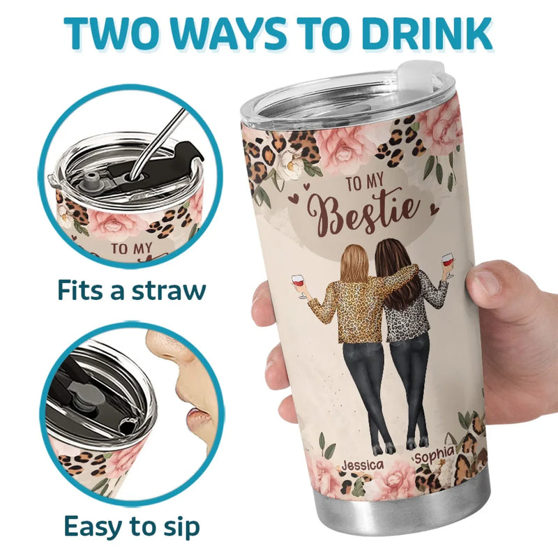 Forever My Favorite Human - Bestie Personalized Custom Tumbler -  Gift For Best Friends, BFF, Sisters