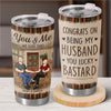 The Universe Knew I Needed Your Love - Couple Personalized Custom Tumbler - Gift For Husband Wife, Anniversary