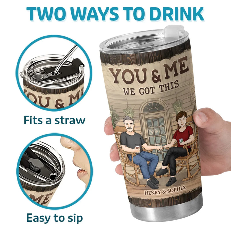 We Fulfill Each Other’s Hearts - Couple Personalized Custom Tumbler - Gift For Husband, Wife, Couple