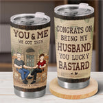 We Fulfill Each Other’s Hearts - Couple Personalized Custom Tumbler - Gift For Husband, Wife, Couple
