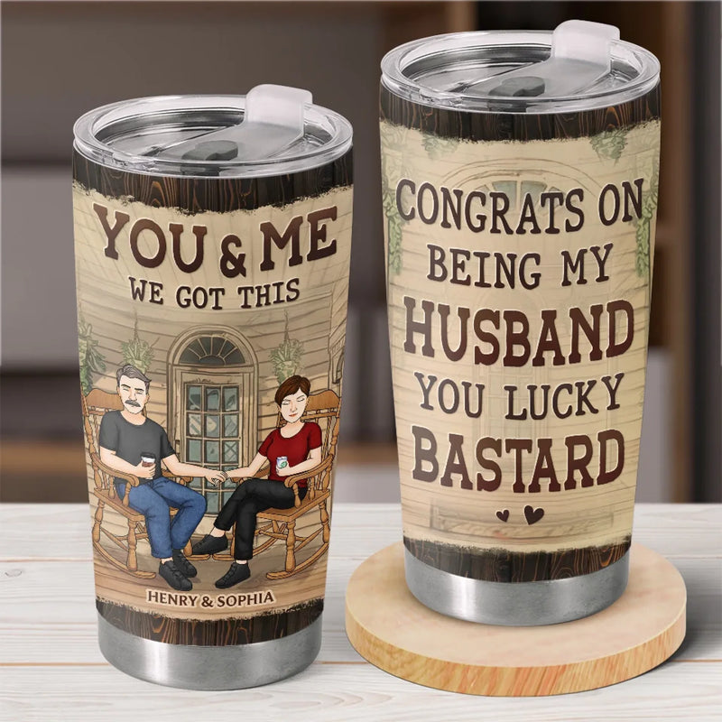 We Fulfill Each Other’s Hearts - Couple Personalized Custom Tumbler - Gift For Husband, Wife, Couple