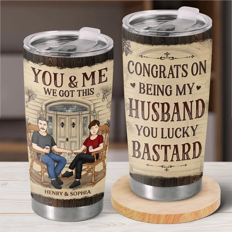 My Heart Recognized You From The Start - Couple Personalized Custom Tumbler - Gift For Husband Wife, Anniversary