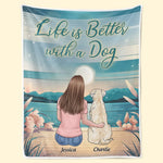 The Road To My Heart Is Paved With Paw Prints - Dog Personalized Custom Blanket - Gift For Pet Owners, Pet Lovers