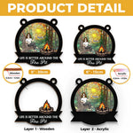 Campfire Nights, Endless Memories - Family Personalized Window Hanging Suncatcher Ornament - Gift For Yourself, Best Friends, Siblings, Family Members