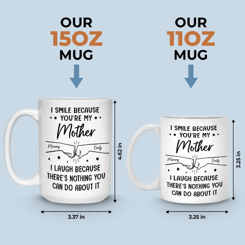 Strong Together, One Fist Bump At A Time - Family Personalized Custom Mug - Gift For Mom, Daughter, Son