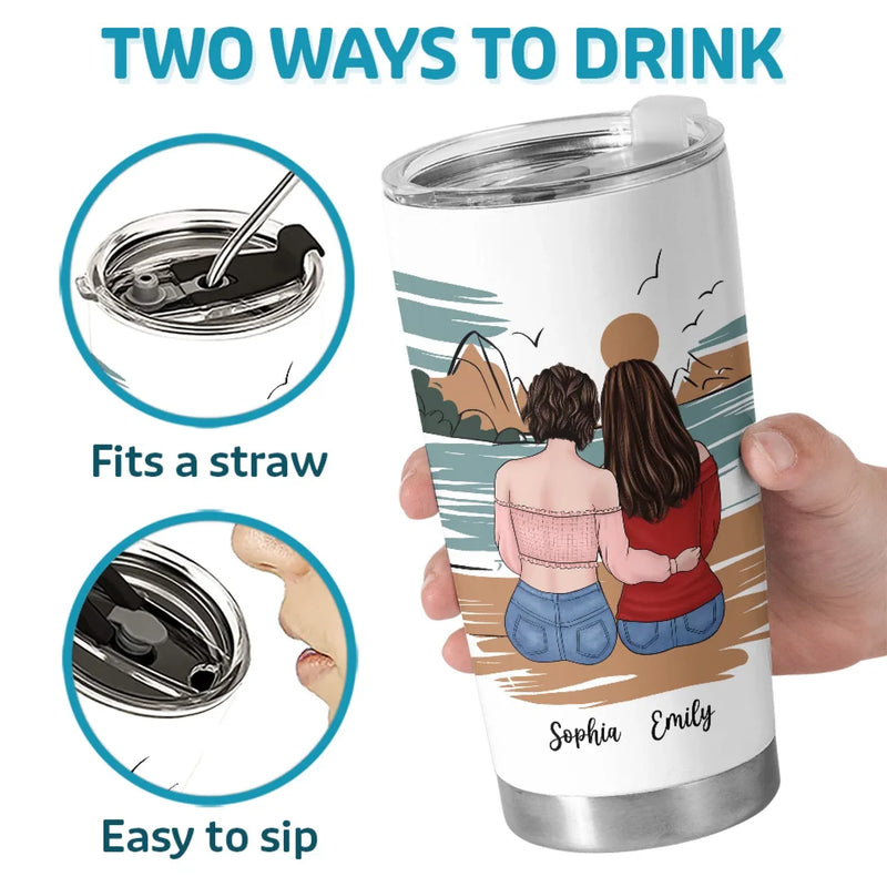 For The Friends Who Make Every Moment Special - Bestie Personalized Custom Tumbler -  Gift For Best Friends, BFF, Sisters