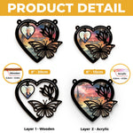 Custom Photo In Loving Memory Of The Moments That Never Dim - Memorial Personalized Window Hanging Suncatcher Ornament - Sympathy Gift For Family