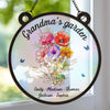 In Every Flower, A Story - Family Personalized Window Hanging Suncatcher - Gift For Mom, Grandma