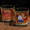 Forever Annoyingly In Love With You - Couple Personalized Custom Square Whiskey Glass - Gift For Husband Wife, Anniversary