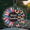 Blessed To Be Called A Grandma - Family Personalized Custom Car Ornament - Acrylic Custom Shaped - Gift For Mom, Grandma