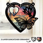 Custom Photo In Loving Memory Of The Moments That Never Dim - Memorial Personalized Window Hanging Suncatcher Ornament - Sympathy Gift For Family
