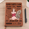 I Am Beautifully Made In God’s Image - Family Personalized Custom Leather Journal - Gift For Yourself, Best Friends, Siblings, Family Members