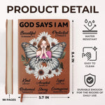 Custom Name Christian Butterfly Gifts for Women - Personalized Leather Journal