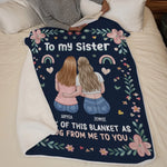 This Blanket Is A Hug From Me To You - Bestie Personalized Custom Blanket - Gift For Best Friends, BFF, Sisters