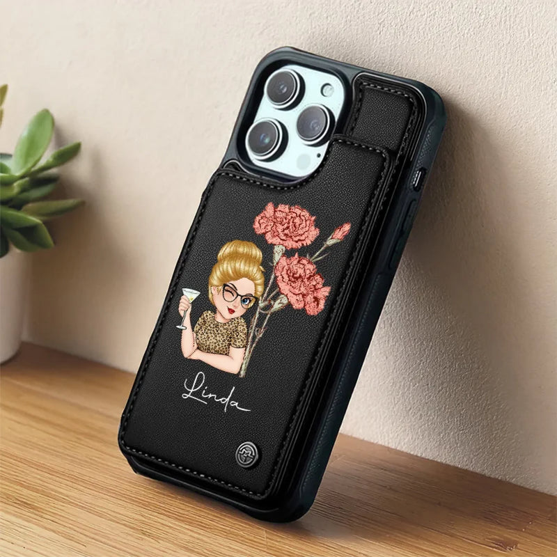 A Hobby A Day Keeps The Stress Away - Family Personalized Custom Leather Flip Wallet Phone Case - Gift For Yourself, Best Friends, Siblings, Family Members