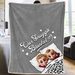Our Snuggle Sessions Are My Favorite Place To Be - Couple Personalized Custom Blanket - Gift For Husband Wife, Anniversary