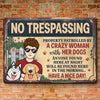 Patrolled By Dogs, Protected By Their Crazy Owner - Dog Personalized Custom Home Decor Metal Sign - House Warming Gift For Pet Owners, Pet Lovers