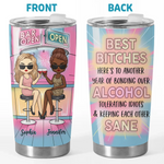 We’re Chaos And Laughter - Bestie Personalized Custom Tumbler -  Gift For Best Friends, BFF, Bestie