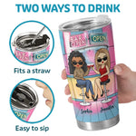 We’re Chaos And Laughter - Bestie Personalized Custom Tumbler -  Gift For Best Friends, BFF, Bestie