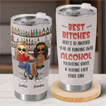 We’re Fierce, Fabulous And Unbreakable - Bestie Personalized Custom Tumbler -  Gift For Best Friends, BFF, Sisters