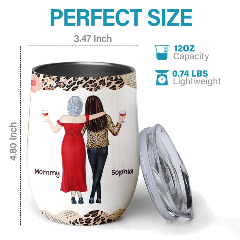 Remember Your Power, Always - Family Personalized Custom Wine Tumbler -  Gift For Mom, Daughter