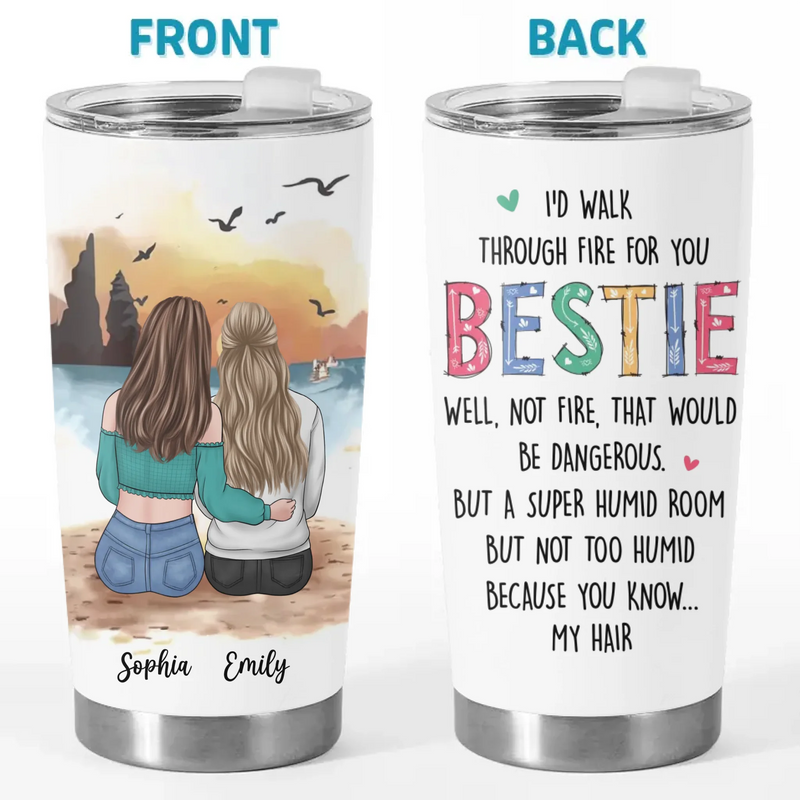 For The Besties Who Make Life Unforgettable - Bestie Personalized Custom Tumbler -  Gift For Best Friends, BFF, Sisters