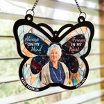 Custom Photo Love Lives On Forever - Memorial Personalized Window Hanging Suncatcher Ornament - Sympathy Gift For Family