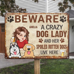 Because Every Pet Lover Deserves A Little Humor - Dog Personalized Custom Home Decor Metal Sign - House Warming Gift For Pet Owners, Pet Lovers