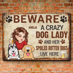 Because Every Pet Lover Deserves A Little Humor - Dog Personalized Custom Home Decor Metal Sign - House Warming Gift For Pet Owners, Pet Lovers