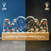 Let Her Know Her Love Lights Up Your Life - Family  Personalized Custom Acrylic Block 3D LED Night Light - Gift For Mom, Daughter