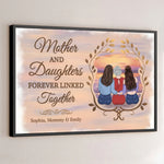 A Sweet Reminder Of The Love Between Mom And Daughter - Family Personalized Custom Horizontal Poster - Gift For Mom, Daughters